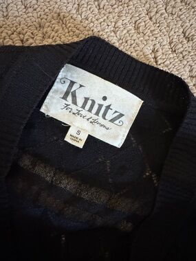 For Love And Lemons Black Knit Sweater